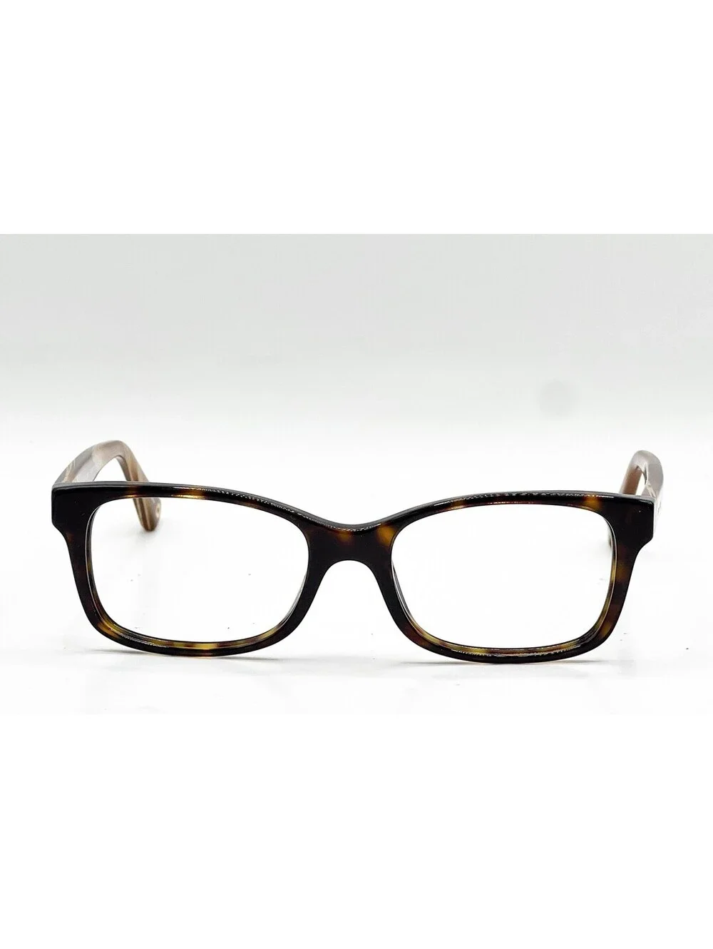Coach HC 6047 5204 Dark Tortoise Light Brown Horn Eyeglass Frames 49-16-135